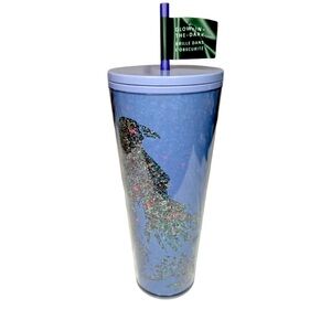 Starbucks Halloween Glow in the Dark Periwinkle Raven Tumbler Brand New